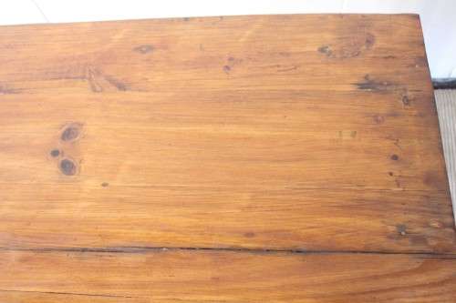 A lovely wooden dining/ work table with a simple design - perfect to re-paint or shabby chic