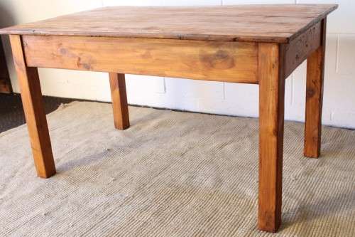 A lovely wooden dining/ work table with a simple design - perfect to re-paint or shabby chic