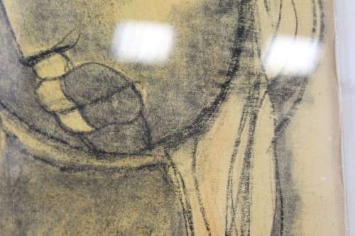 A amazing original signed Ben Macala (1938-1997) "Abstract" style painting with a glass front