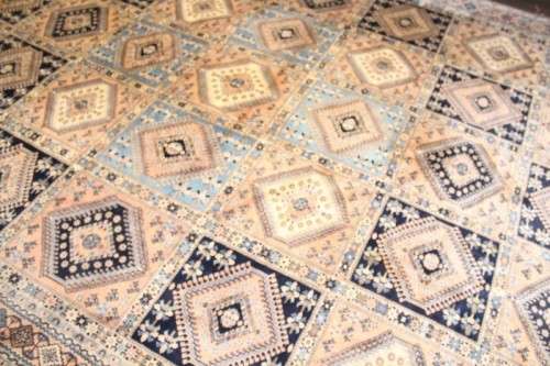 A magnificent & intricately detailed X-large (410cm x 298cm) Persian carpet with a diamond design