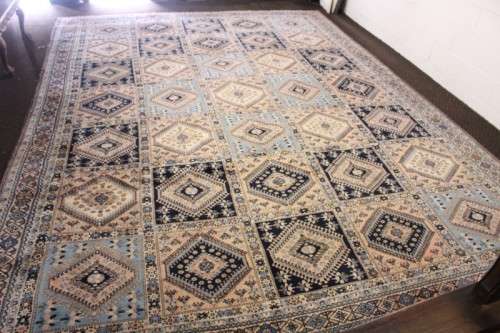 A magnificent & intricately detailed X-large (410cm x 298cm) Persian carpet with a diamond design
