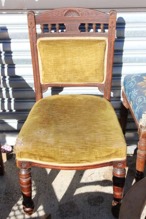 Assorted occasional/ dining chairs - perfect 4 restoration - includes carved Edwardian chairs & more