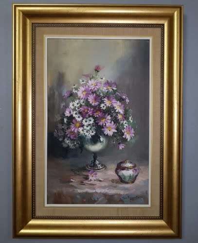 **RS17** Original "Marie Vermeulen" still life painting framed in a stunning frame, Investment art