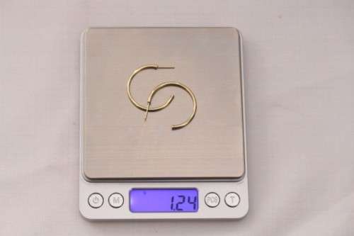 A beautiful and substantial pair of 9ct yellow gold ladies 2mm wide hoop earrings