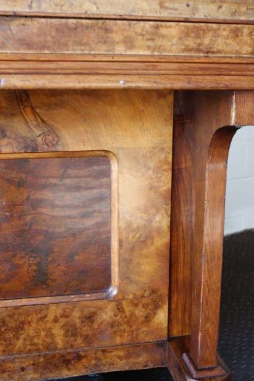 A beautiful & rare antique (early 1900's) Art Nouveau burr walnut upright piano by C. Otto of Berlin