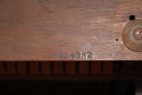 A beautiful & rare antique (early 1900's) Art Nouveau burr walnut upright piano by C. Otto of Berlin