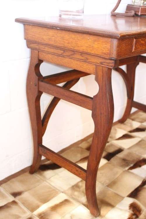 A stunning & beautifully made antique oriental rosewood writing desk w/ a drawer and pull-out shelf