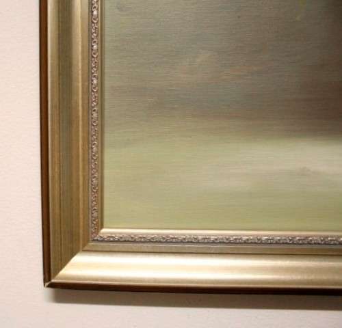 A signed & framed original oil painting of flowers by American artist "C Tommy"