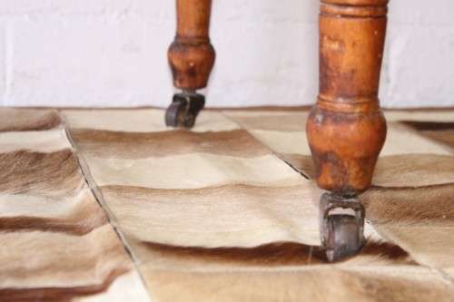A wonderful vintage solid Oak double door wash stand with a white marble top on castors - stunning!