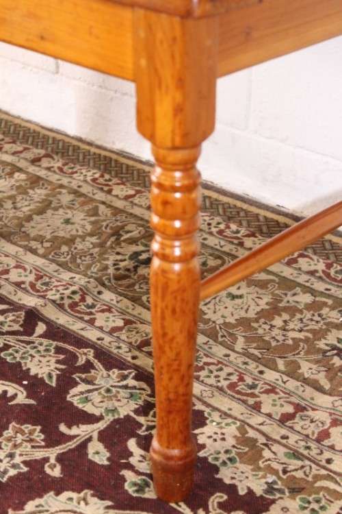 **RS17** A gorgeous solid yellow wood riempie chair telephone table with turned legs