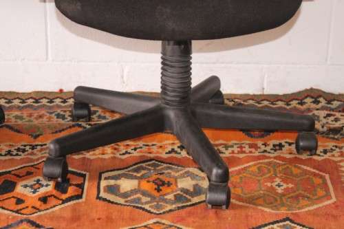 **RS17** 2x mobile high-back office/ desk chairs; one is black the other is brown - one bid for both