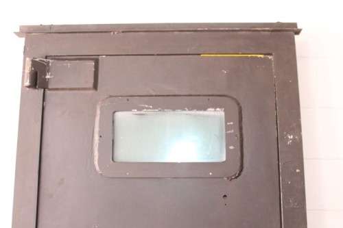A solidly made steel strongroom/ vault security door w/ a window -Lifespace Sale
