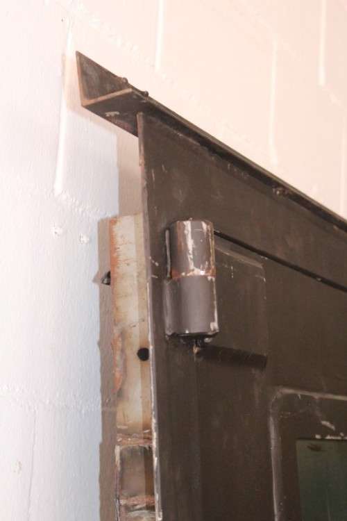 A solidly made steel strongroom/ vault security door w/ a window -Lifespace Sale