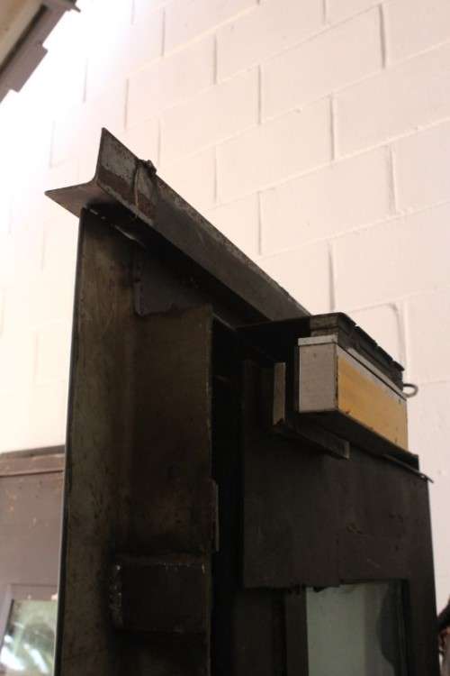 A solidly made steel strongroom/ vault security door w/ a window -Lifespace Sale