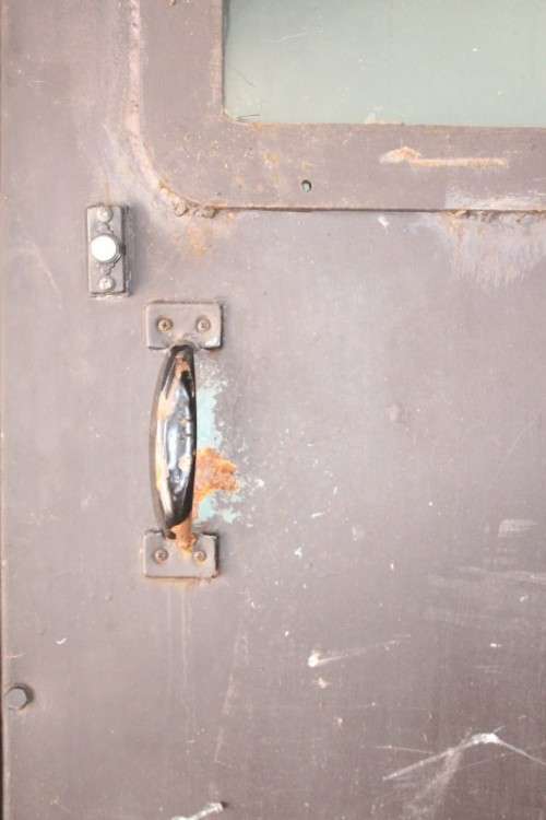 A solidly made steel strongroom/ vault security door w/ a window -Lifespace Sale