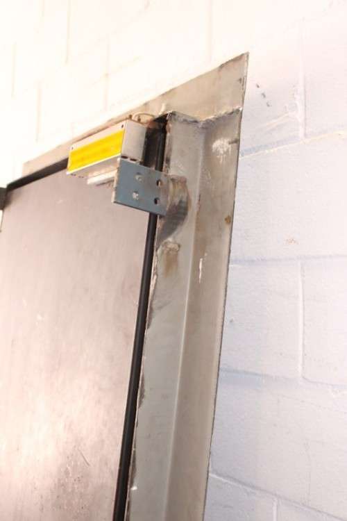 A heavy solidly made steel strongroom/ vault security door - Lifespace Sale