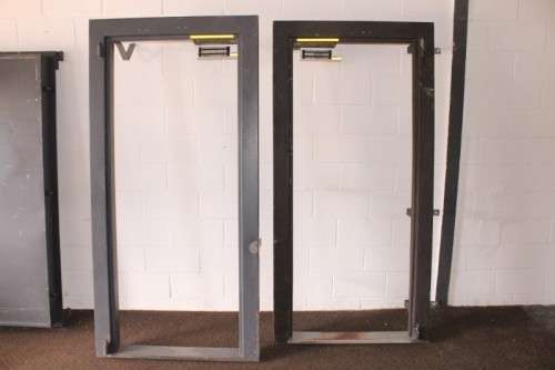 Two solidly made steel strongroom/ vault/ walk-in-safe door frames-Lifespace Sale