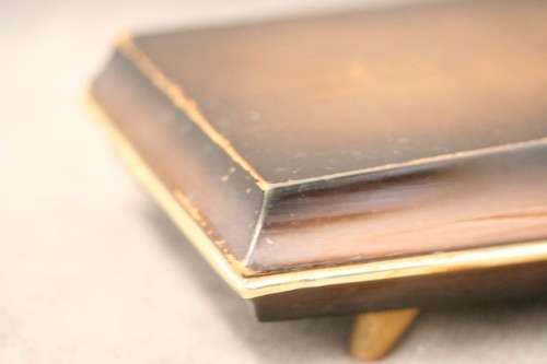 A gorgeous German made Art deco style "Hermle" battery operated gong chiming mantle clock