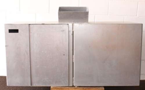 A large and extremely heavy (140cm x 50cm x 82cm high) 5mm steel drop safe-Lifespace Sale