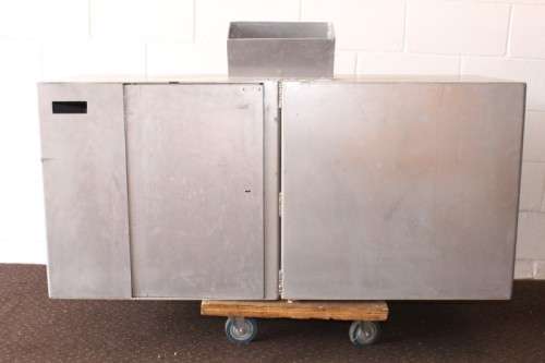 A large and extremely heavy (140cm x 50cm x 82cm high) 5mm steel drop safe-Lifespace Sale