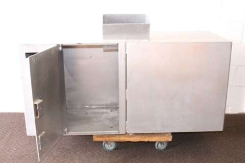 A large and extremely heavy (140cm x 50cm x 82cm high) 5mm steel drop safe-Lifespace Sale