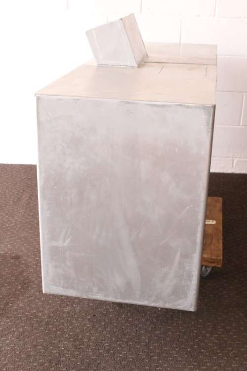 A large and extremely heavy (140cm x 50cm x 82cm high) 5mm steel drop safe-Lifespace Sale