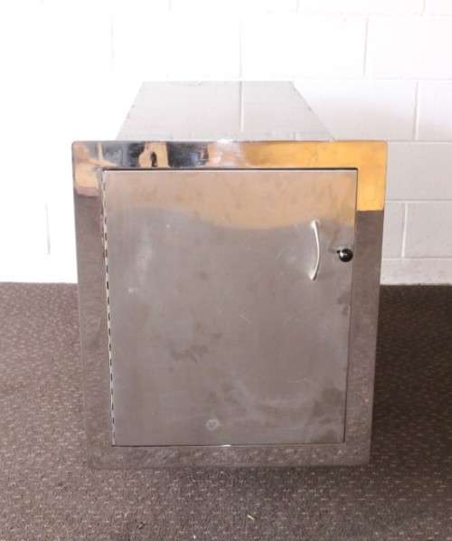 A solidly made and very heavy metal double-sided through-pass "safe security system"-Lifespace Sale