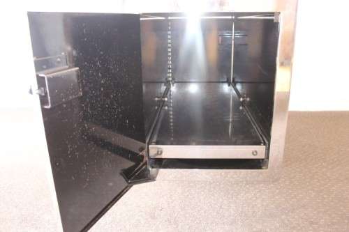 A solidly made and very heavy metal double-sided through-pass "safe security system"-Lifespace Sale