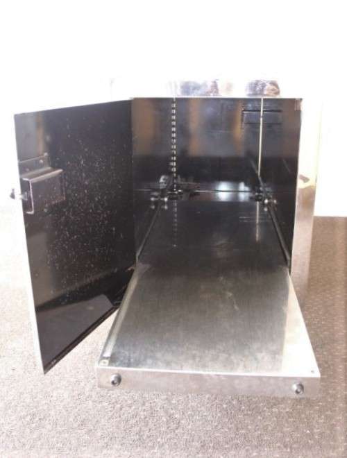 A solidly made and very heavy metal double-sided through-pass "safe security system"-Lifespace Sale