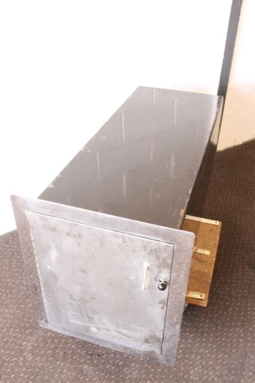 A solidly made and very heavy metal double-sided through-pass "safe security system"-Lifespace Sale