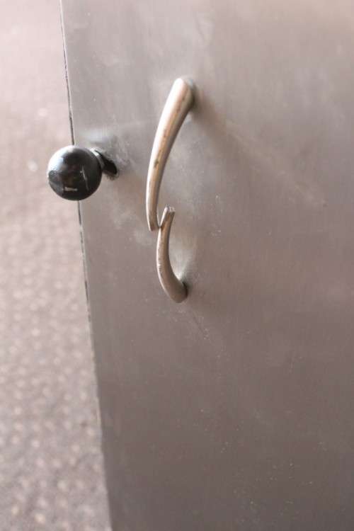 A solidly made and very heavy metal double-sided through-pass "safe security system"-Lifespace Sale