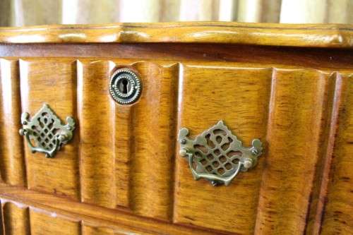 A fabulous vintage ball & claw buffet/ side server with beautiful styled doors and three drawers