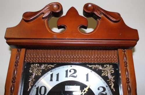 A beautiful, stylish vintage wall hanging "Blessings" 31 day wind up pendulum clock.
