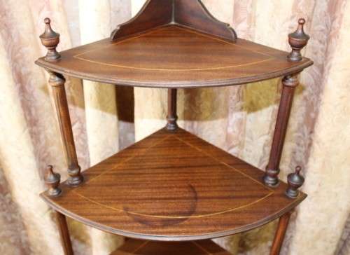 A beautiful vintage five-tier "Whatnot" display shelf  - perfect for that corner space.