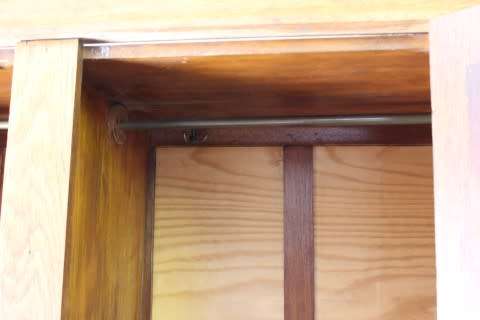 Discounted!! Vintage Oak two-door, two division wardrobe with "full-length" bevelled glass mirrors!!