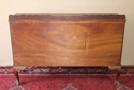 A fantastic vintage Imbuia ball & claw buffet/ side server w/ beautiful styled doors & four drawers