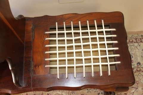 Imbuia ball and claw telephone table with riempies and storage under the seat-Lifespace Sale