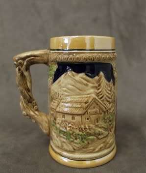 An awesome (500ml) ceramic German beer tankard in good condition. Lifespace Sale