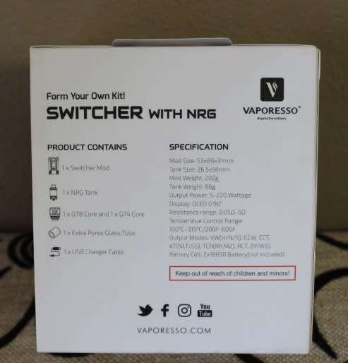 An awesome brand new "Switcher Vaporesso" in its original box, with charging cable.