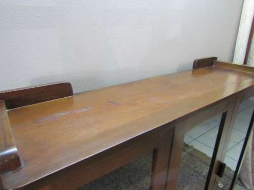 A fabulous Art Deco style 3-shelf glass front double door book case/ display cabinet. Stunning!!!