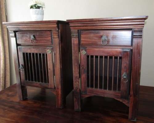 An awesome pair of larger Teak pedestal cabinets with a drawer and cupboard, stunning!!!