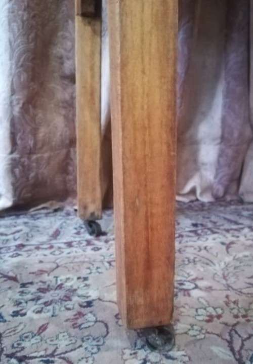 A wonderful vintage solid Oak single door wash stand with a white marble top on castors - stunning!!