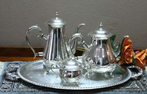 A beautiful Rega A1 SPC silver plated tea set w exquisite detailing in great condition.