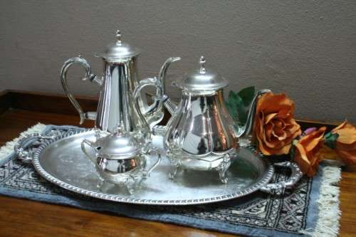 A beautiful Rega A1 SPC silver plated tea set w exquisite detailing in great condition.