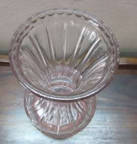 A stunning, eye catching pink glass vase!! Beautiful on display!! Lifespace Sale