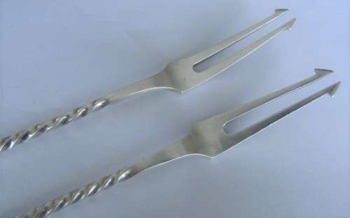 A set of amazing vintage French made Christofle silver pickle forks in good condition.