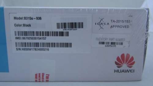 A brand new sealed in the box Huawei LTE CPE 315 wifi router.