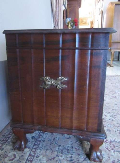 A  large solidly built "Kenbow" Imbuia trousseau kist with brass embellishments-Lifespace Sale