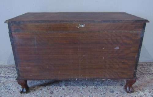 A  large solidly built "Kenbow" Imbuia trousseau kist with brass embellishments-Lifespace Sale