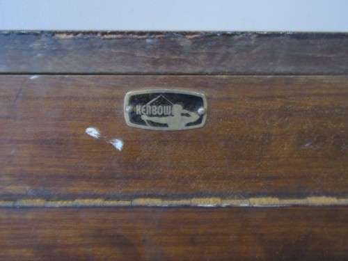 A  large solidly built "Kenbow" Imbuia trousseau kist with brass embellishments-Lifespace Sale